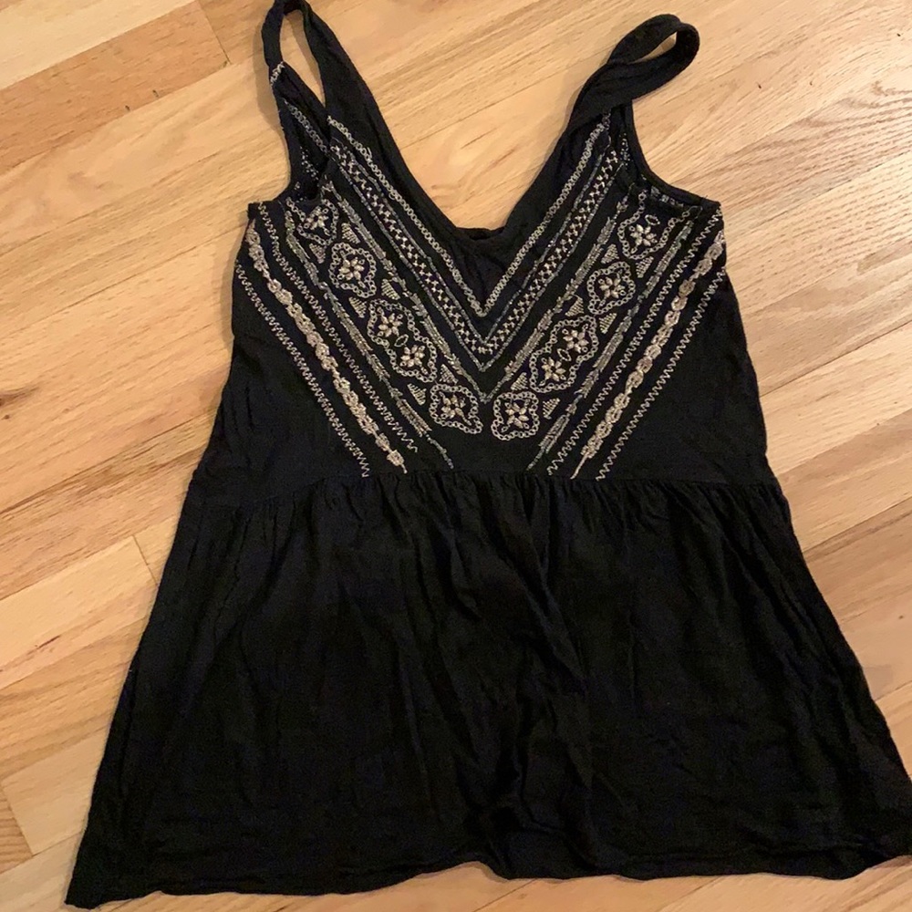 Black and gold tank top